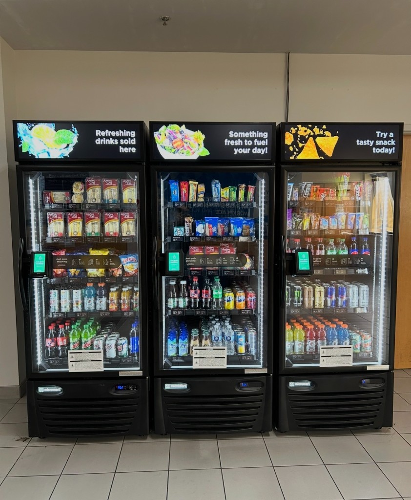 VendSmart AI Vending – Micro Mart smart cooler with fresh food, drinks, and snacks in Jacksonville